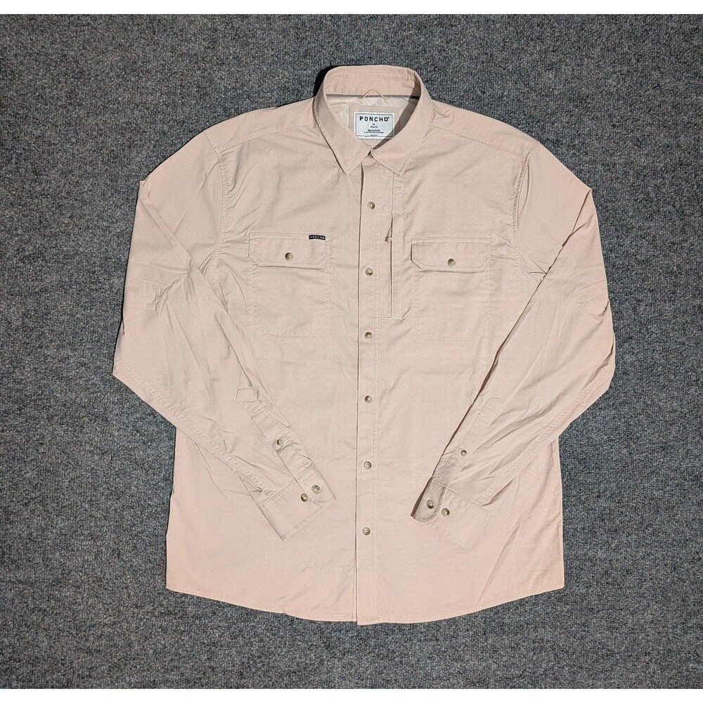 Poncho Shirt Mens XL Slim Fit Long Sleeve